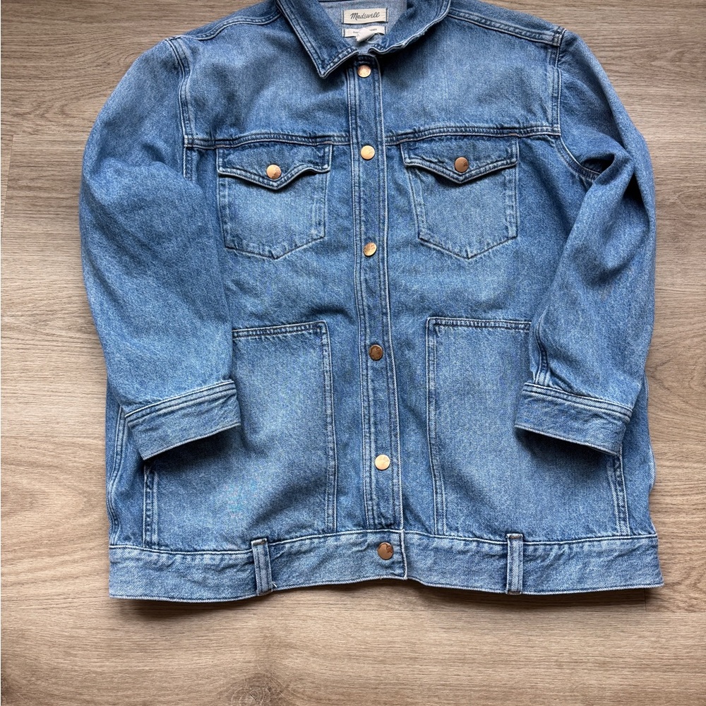 Madewell Light Wash Denim Jacket size 1x - Picture 2 of 8